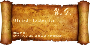 Ulrich Izabella névjegykártya