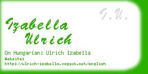 izabella ulrich business card